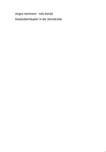 Staatsoberhäupter in der Demokratie