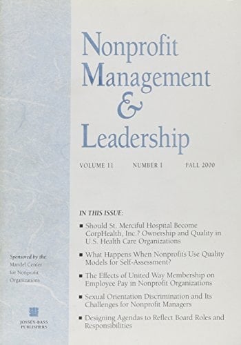 Nonprofit Management and Leadership, Number 1, Fall 2000