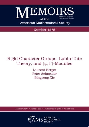 Rigid Character Groups, Lubin-Tate Theory, and (φ,Γ)-Modules