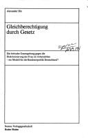 Gleichberechtigung durch Gesetz: Die britische Gesetzgebung gegen die Diskriminierung der Frau im Arbeitsleben-- ein Modell für die Bundesrepublik ... der Universität Hamburg) (German Edition)
