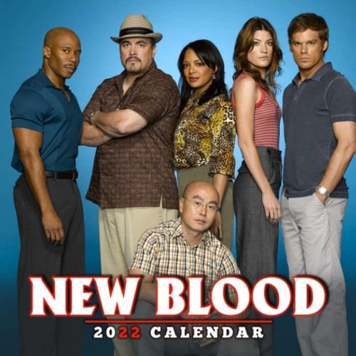 Dexter New Blood Crime Series 2022 Calendar: TV Series Film Calendar 2022, Squared Monthly, Planner | Lunar Moon Phases | Kalender Calendario Calendrier | BONUS 4 Months 2023