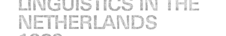 Linguistics in the Netherlands 1989