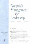 Nonprofit Management and Leadership, No. 1, Fall 2002