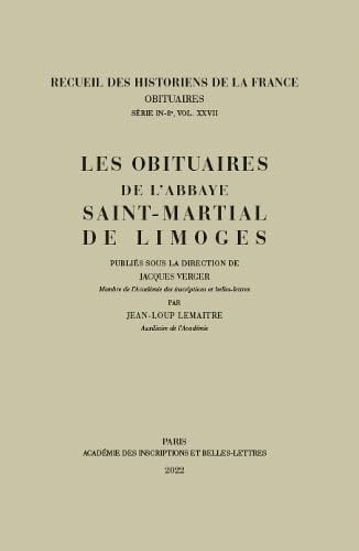 Les obituaires de l'abbaye Saint-Martial de Limoges