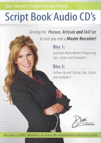 Dani Johnson's Prospecting and Closing Script Book & Script Book Audio CD's