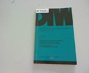 Untersuchung zu Fragen der Gaspreisbildung als Folge der Interdependenz zwischen dem internationalen Erdgasbeschaffungs- und Erdgasabsatzmarkt in der Bundesrepublik Deutschland