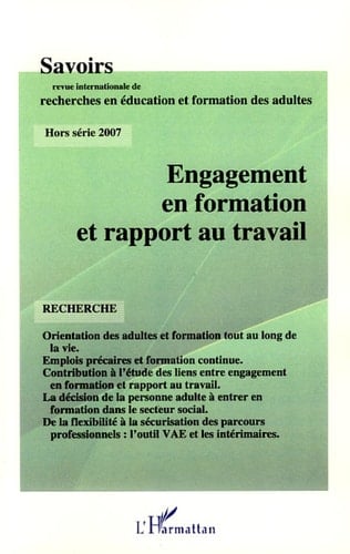 Engagement en formation et rapport au travail Hors-série