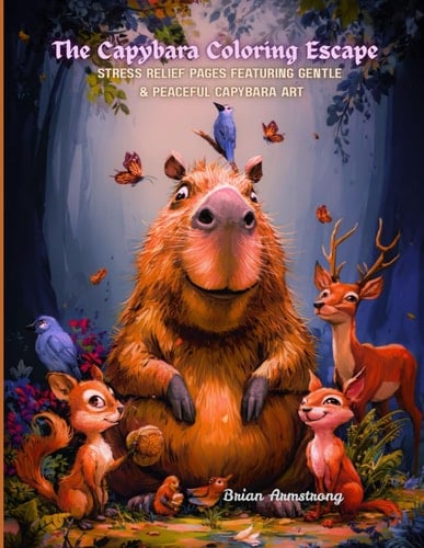 The Capybara Coloring Escape: Stress Relief Pages Featuring Gentle & Peaceful Capybara Art