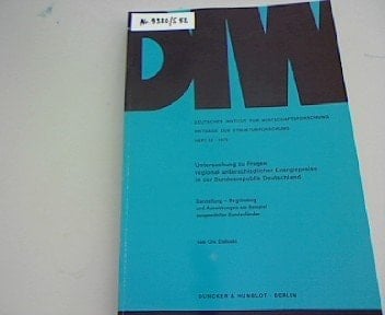 Untersuchung zu Fragen regional unterschiedlicher Energiepreise in der Bundesrepublik Deutschland Darstellung, Begründung und Auswirkungen am Beispiel ausgewählter Bundesländer