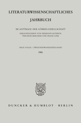 LIT. JAHRBUCH 22 (1981)