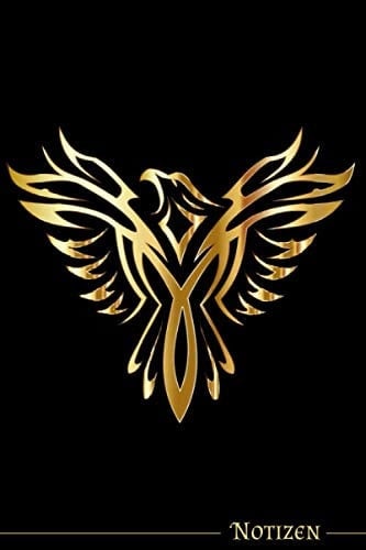 Notizen Edles Notizbuch Mit Phönix - Motiv | Perfekt Als Geschenk Für Schüler, Studenten, Business Partner, Kinder, Teens, Erwachsene etc. Mit Stil | Glänzendes Cover | Auch Als Tagebuch und to-Do-Liste Nutzbar
