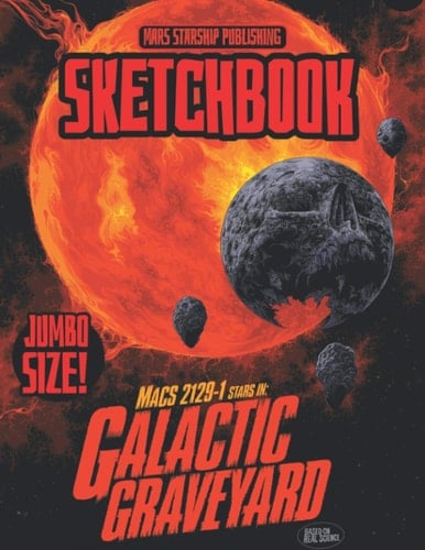 MARS STARSHIP SKETCHBOOK : JUMBO SIZED! Perfect for Drawing, Writing, Painting, Sketching or Doodling, 110 Pages, A4 8.5" x11" (22cm x 28cm).