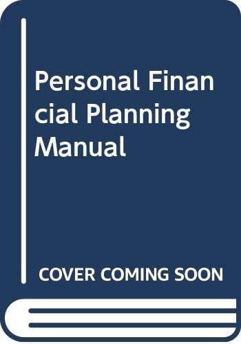 Personal Financial Planning Manual 1993-1994
