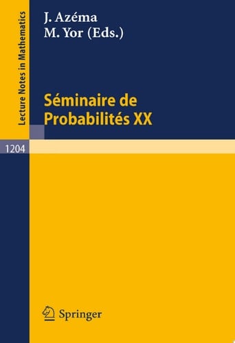 Séminaire de Probabilités XX 1984/85 Proceedings