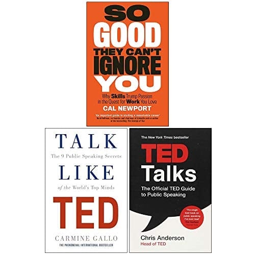 So Good They Cant Ignore You, Ted Talks, Talk Like Ted 3 Books Collection Set