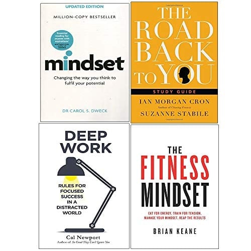 Mindset, Road Back To You, Deep Work, Fitness Mindset 4 Books Collection Set