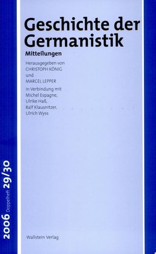 Geschichte der Germanistik 2006