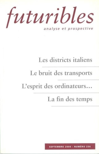 Futuribles 256, septembre 2000. Les districts italiens: Le bruit des transports