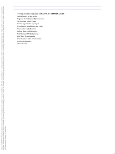 Twenty-Second Symposium on Naval Hydrodynamics