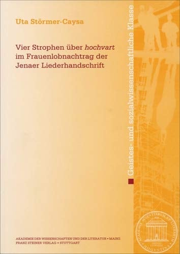 Vier Strophen über 'hochvart' im Frauenlobnachtrag der Jenaer Liederhandschrift