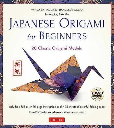 Japanese Origami for Beginners Kit: 20 Classic Origami Models: Kit with 96-page Origami Book, 72 Origami Papers and Instructional DVD: Great for Kids and Adults!