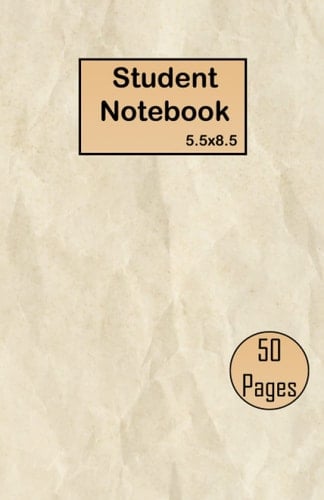 Composition College Notebook | For Students and Teachers Notebook 5,5x8,5 | 50 pages | Ruled notebook | School Supplie