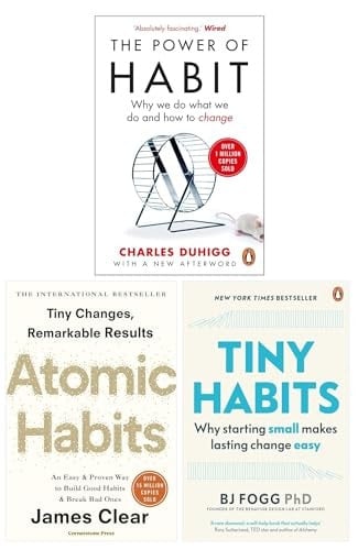 Tiny Habits, Atomic Habits, The Power Of Habit 3 Books Collection Set