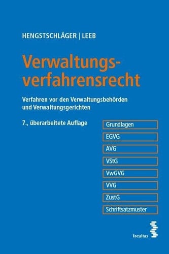 Verwaltungsverfahrensrecht Verfahren vor den Verwaltungsbehörden und Verwaltungsgerichten
