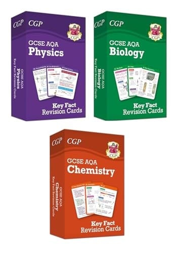 Gcse Biology Aqa Key Fact Revision Cards Set Of 3 (biology, Chemistry, Physics)