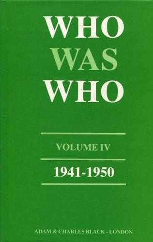 Who Was Who 1941-1950