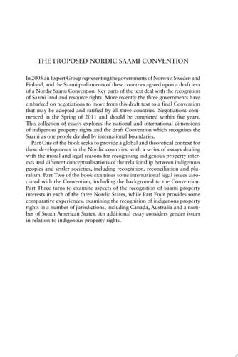 The Proposed Nordic Saami Convention