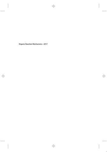 Organic Reaction Mechansisms 2017