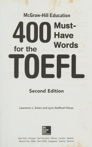 McGraw-Hill Education 400 Must-Have Words for the TOEFL