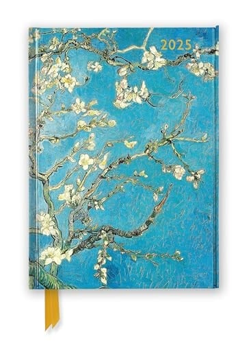 Vincent Van Gogh - Mandelbaum in Blüte - Tischkalender 2025 Original Flame Tree Publishing DIN A5-Diary [Taschenkalender] [Taschenkalender]