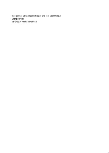 Energiepreise Von der Kalkulation bis zur Abrechnung von Preisen für Strom, Gas, Fernwärme, Wasser und CO2