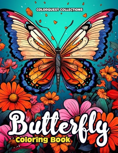Butterfly Coloring Book Blossoms and Butterflies: A Serene Coloring Escape