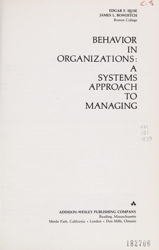Behavior in Organizations