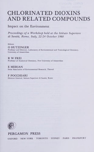 Chlorinated Dioxins and Related Compounds