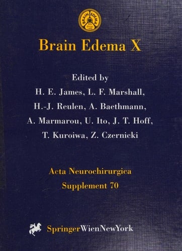 Brain Edema X Proceedings of the Tenth International Symposium San Diego, California, October 20–23, 1996