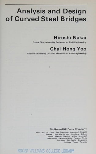 Analysis and Design of Curved Steel Bridges