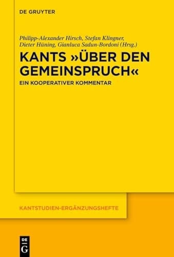 Kants ,,Über Den Gemeinspruch Ein Kooperativer Kommentar