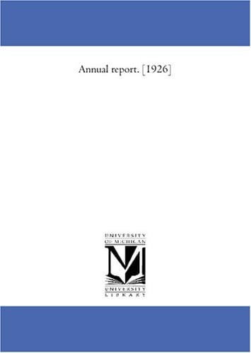 Annual report. [1926]