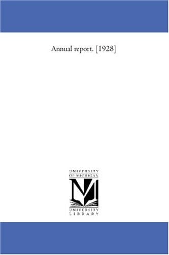 Annual report. [1928]