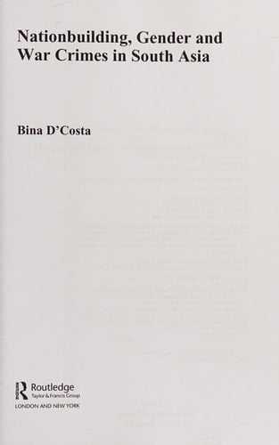 Nationbuilding, gender and war crimes in South Asia