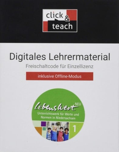 LebensWert – neu/ LebensWert – neu click & teach 1 Box Unterrichtswerk für Werte und Normen in Niedersachsen/ Digitales Lehrermaterial (Karte mit Freischaltcode)