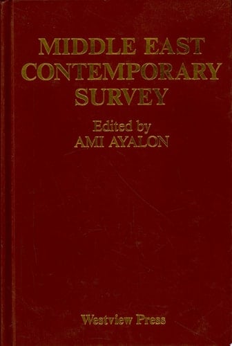 Middle East Contemporary Survey, Volume Xiv: 1990