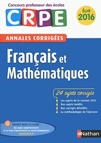 Français et mathématiques annales corrigées