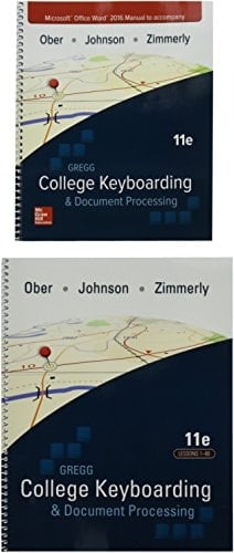 Gregg College Keyboarding & Document Processing (Gdp11) Microsoft Word 2016 Manual Kit 1: 1-60