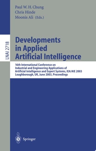 Developments in Applied Artificial Intelligence