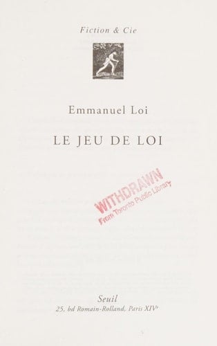 Le jeu de Loi